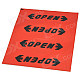 Reflective "OPEN" Car Anti-Crash Door Guard Protectors Sticker - Red + Black (4 PCS / 10 x 3cm)