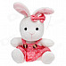 Cute Sweet Lovers Plush Rabbit Doll Toys - White + Pink + Blue (2 PCS)