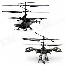 V7 Avatar 4-Channel 2.4GHz RC Helicopter w/ Gyroscope - Dark Grey + Black