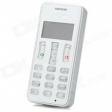 ORICORE A9 1.0" LCD Rechargeable Bluetooth V3.0 Dialer w/ Handsfree / Audio - White + Silver