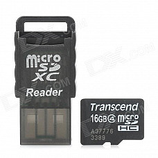 Transcend Class 4 16GB Micro SD / TF Card w/ Card Reader