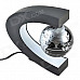 8.5cm Rotation Magnetic Levitation Globe - Black + Silver (EU Plug / AC 100~240V)