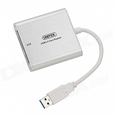 UNITEK Y-9313 USB 3.0 Multi-in-1 5Gbps CF / TF / SDHC / SDXC Card Reader - Silver