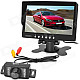 Car 7" LCD Rearview Monitor + E350 CMOS Camera w/ 7-LED Night Vision - Black