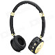 K-893 Stylish Bluetooth v2.1 Headphones Headset w/ Microphone - Black + Golden