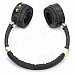 K-893 Stylish Bluetooth v2.1 Headphones Headset w/ Microphone - Black + Golden