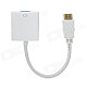 HDMI to VGA Adapting Cable Compatible w/ HDCP 1.0 / 1.1 / 1.2 / 1.3 - White (19cm)