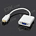 HDMI to VGA Adapting Cable Compatible w/ HDCP 1.0 / 1.1 / 1.2 / 1.3 - White (19cm)