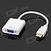 HDMI to VGA Adapting Cable Compatible w/ HDCP 1.0 / 1.1 / 1.2 / 1.3 - White (19cm)