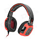 SADES SA-906 USB Wired Gaming 7.1-Channel Vibration Headphones - Black + Red (290cm-Cable)