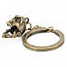 Retro Skull Style Zinc Alloy Keychain - Bronze