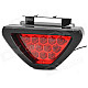 12V 75lm 12 LEDs Red Light Taillight / Stoplight Flashing Light for Motorcycle - Black