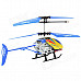 JIA QI TT1005 Mini 2-CH IR Remote Control Aluminum Alloy R/C Helicopter - Blue + Yellow