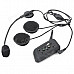 Waterproof Bluetooth 1-to-5 Walkie Talkie Motorcycle Helmet Speaker and Microphone System (Pair)