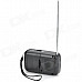 F18 Portable Media Player 2-Channel Speaker w/ TF / SD / FM / AUX / Antenna - Red + Black + Silver