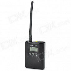 CZH-T200 1.1" LCD Wireless Car FM MP3 Audio Transmitter Kit w/ Antenna - Black