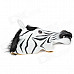 A-008 Party Cosplay Zebra Latex Head Mask - White + Black