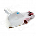 A-003 Party Cosplay Unicorn Latex Head Mask - White + Red