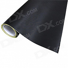 Merdia CFM001DX3 3D Carbon Fiber Decorative Car Sticker - Black (20 x 12cm)