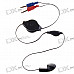 Retractable 3.5mm Earphone with Microphone (104cm-Length)