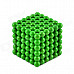 Cheerlink CZ-909 5mm Glow-in-the-Dark Neodymium Iron Balls DIY Puzzle Set - Green (216 PCS)