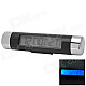 Digital 1.7" LCD Car Clock & Thermometer w/ Mount Clip - Black (2 x AG3)