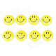 KAMEI KM-803-8 Round Shape Smile Face Refrigerator White Board Magnet - Yellow + Black (8 PCS)