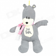 Short Floss Cotton BuBu Bear Doll Toy - Grey + Beige