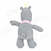 Short Floss Cotton BuBu Bear Doll Toy - Grey + Beige