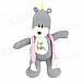 Short Floss Cotton BuBu Bear Doll Toy - Grey + Beige