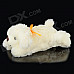 Fragrant Soft Plush Cotton Grovel Dog Doll Toy - White