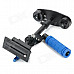 S-40 Handheld Mini Stabilizer for Camcorder DV Video Camera DSLR - Black + Blue