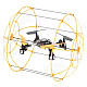 Six-Axis Quad-Wing 4-CH 2.4GHz Radio Controlled R/C Rolling Aircraft w/ Gyro / Outer Frame - Orange