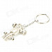 KC1135 Zinc Alloy Racing Car Keychain - Silver