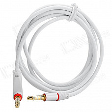 Universal 3.5mm Jack Male to Male Shielded Audio Cable - White + Red (120cm)