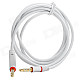 Universal 3.5mm Jack Male to Male Shielded Audio Cable - White + Red (120cm)