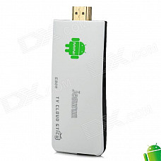 Jesurun E888 Quad-Core Android 4.2 Mini PC Google TV Player w/ 2GB RAM / 8GB ROM / Bluetooth - White