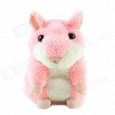 CheerlIink TS-908 People Talking Plush Recording Hamster / Educational Toy - Pink + White (3 x AAA)