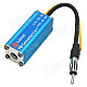 Aluminum Alloy 16MHz Car FM Impedance Convertor - Blue (12V)