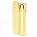 Classic Retro Style Windproof Zinc Alloy Butane Jet Lighter - Golden