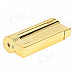 Classic Retro Style Windproof Zinc Alloy Butane Jet Lighter - Golden