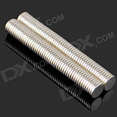 8 x 2mm NdFeB Neodymium Magnet Circular Cylinder DIY Puzzle Set - Silver (100 PCS)