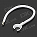 Sports Flexible Ear Hook - White + Silver