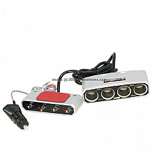 1-TO-4 Car Cigarette Lighter Splitter with Individual Switch