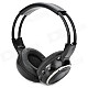 Vehicle-mounted Foldable Infrared Wireless Headset - Black + Silver