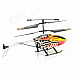 HUAJUN W908-7 2-CH Aluminum Alloy IR Remote Control R/C Helicopter - Red + Yellow + Black