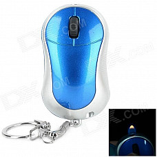 Creative Mouse Style Gas Light w/ Keychain - Blue + Silver