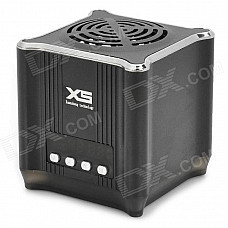 XS018 Portable MP3 Speaker w/ FM Radio / TF - Black + Silver
