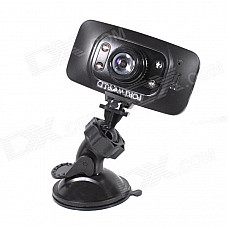 PORTWORLD HD-401 2.7" TFT 6.0 MP 1/4" CMOS 140' Wide-Angle Car Recorder DVR w/ 4-IR LED / TF - Black