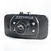 PORTWORLD HD-401 2.7" TFT 6.0 MP 1/4" CMOS 140' Wide-Angle Car Recorder DVR w/ 4-IR LED / TF - Black